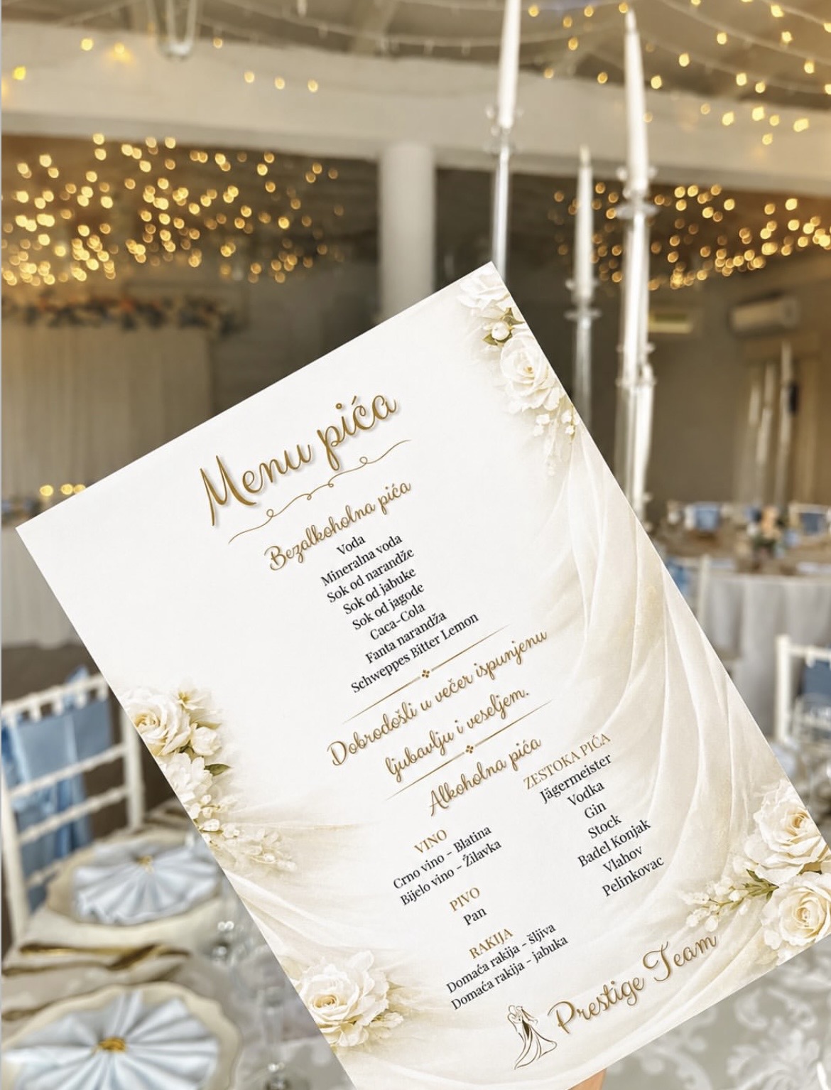 Prestige Menu Pića